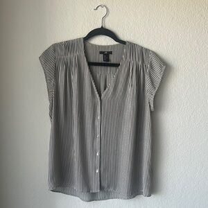 H&M Monochrome Striped Blouse